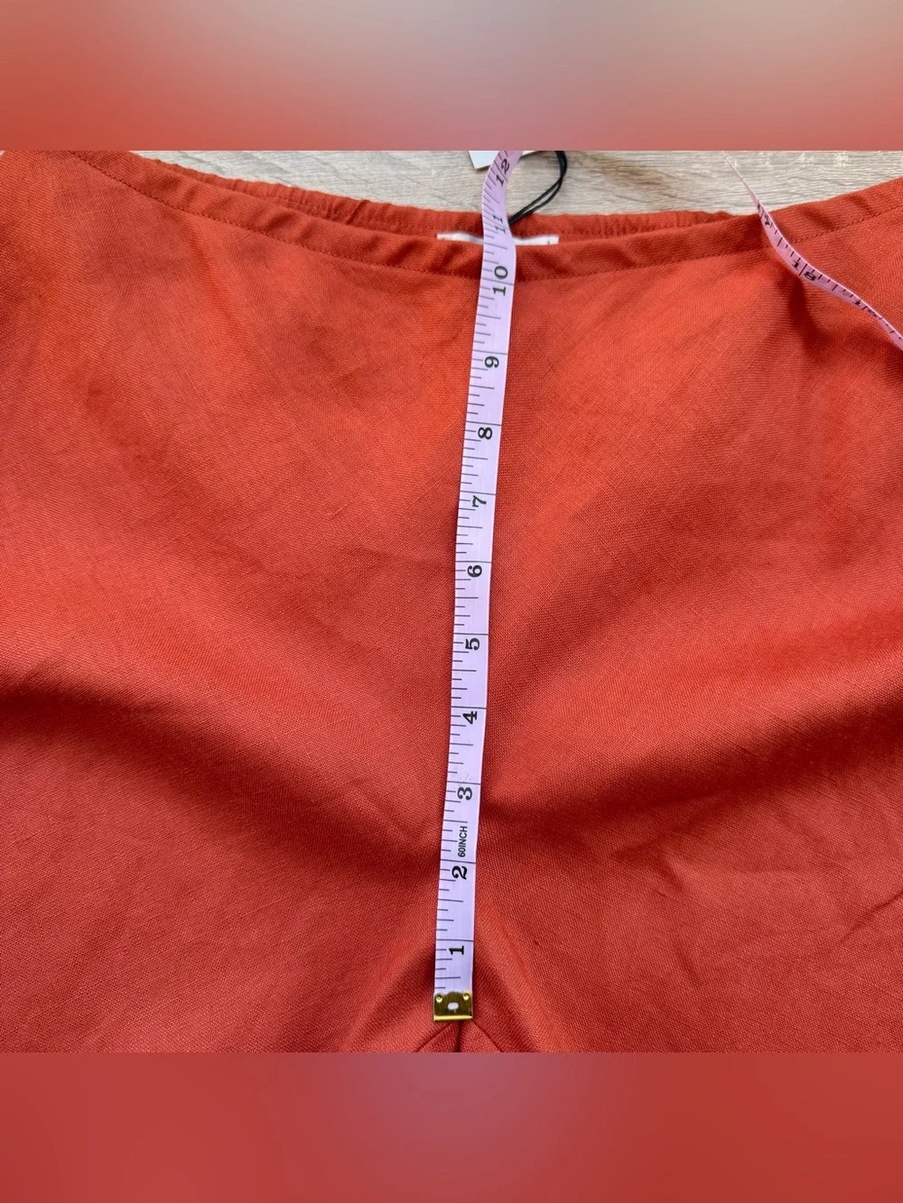 NWT Reformation Gale Linen Mid-Rise Pants Chili Orange Small